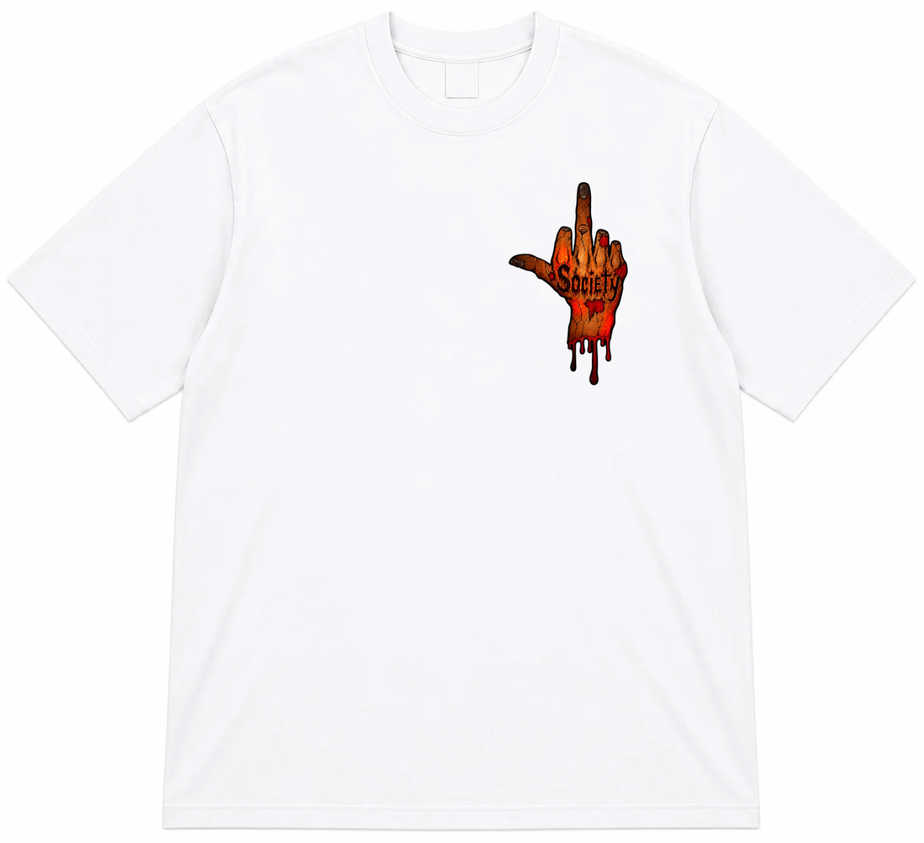 fukksociety basic middle finger Tee