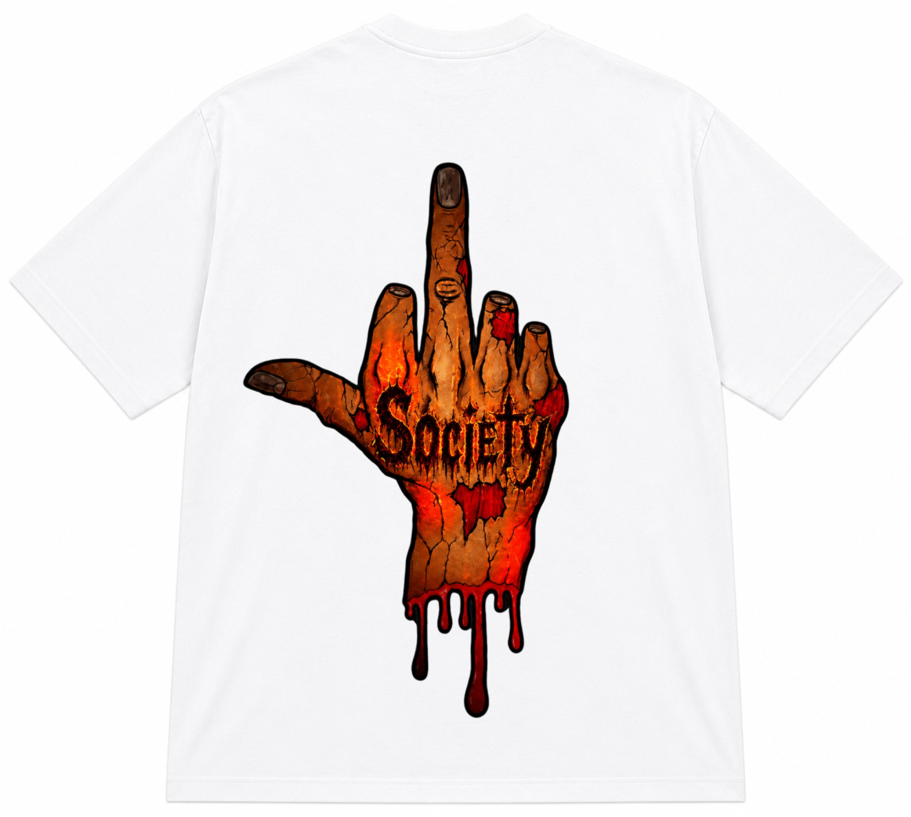 Fukksociety V2 white basic oversized shirt