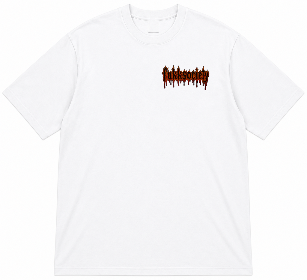 Fukksociety V2 white basic oversized shirt