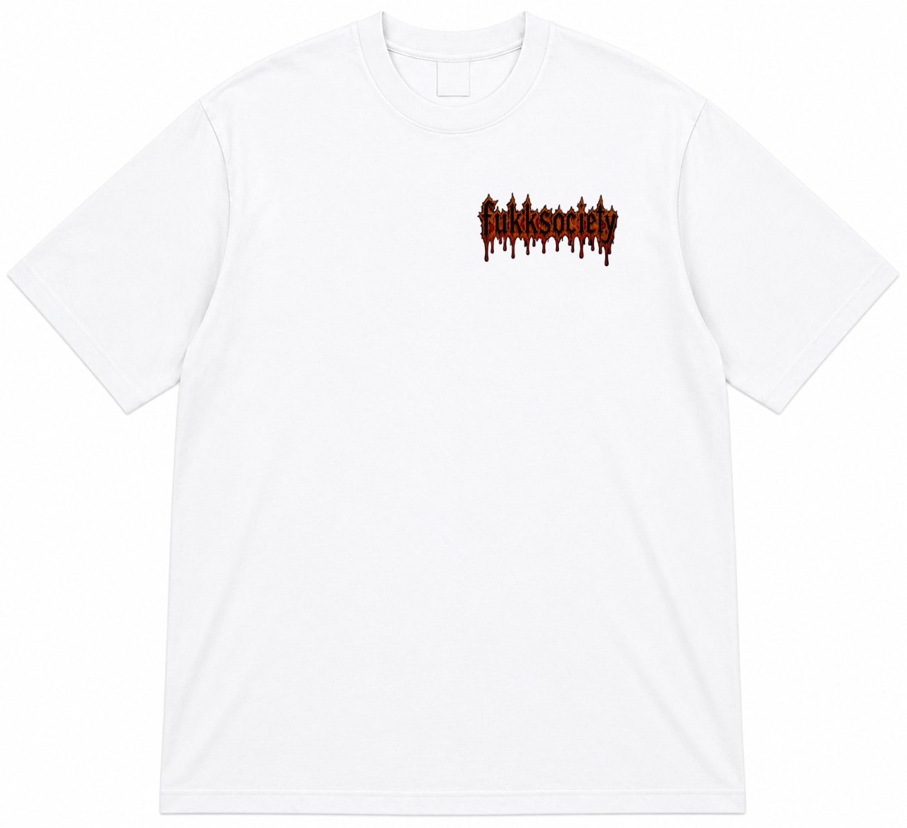 Fukksociety V2 white basic oversized shirt